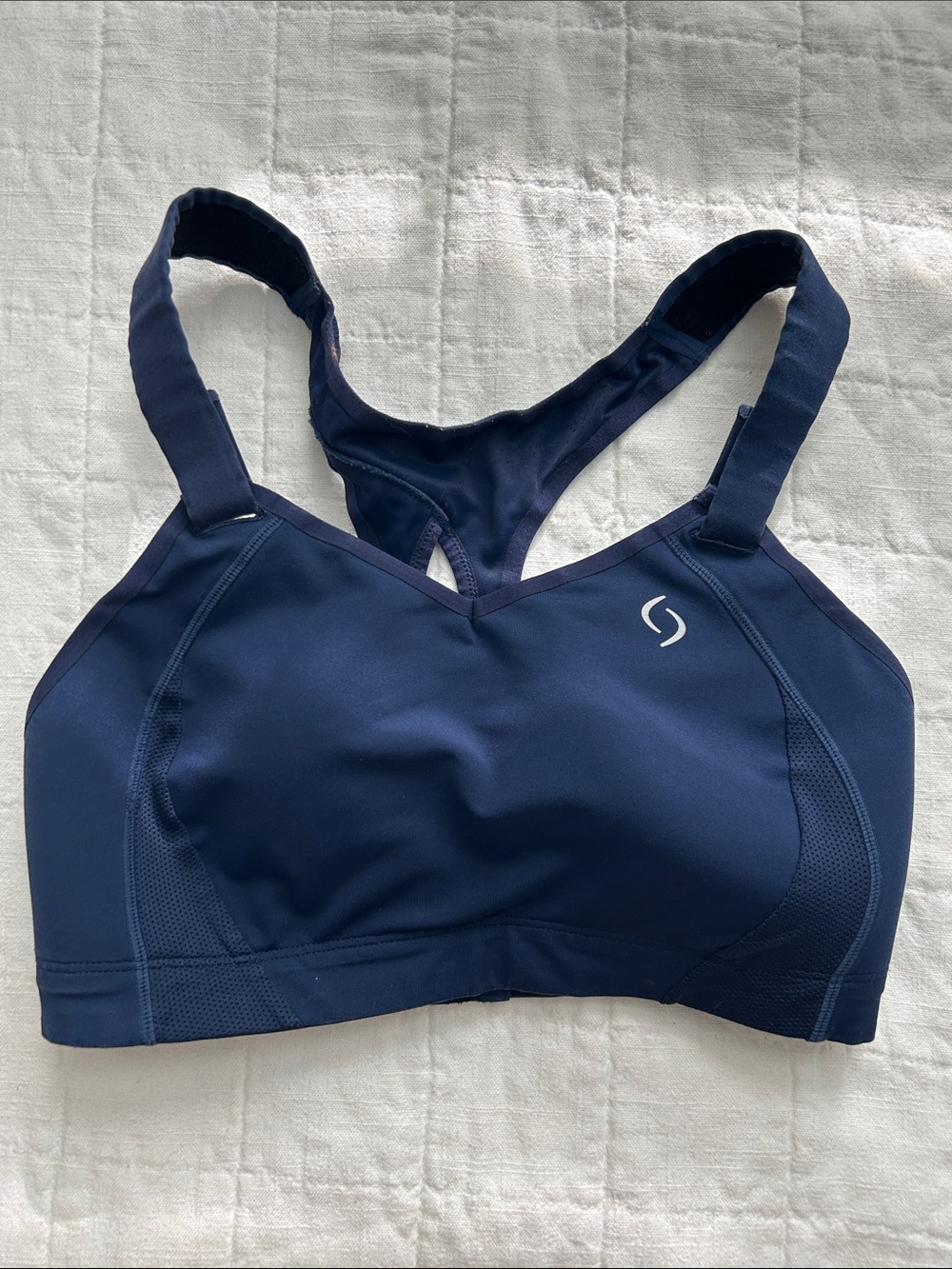 Moving Comfort Navy Racerback High-Impact Sports Bra